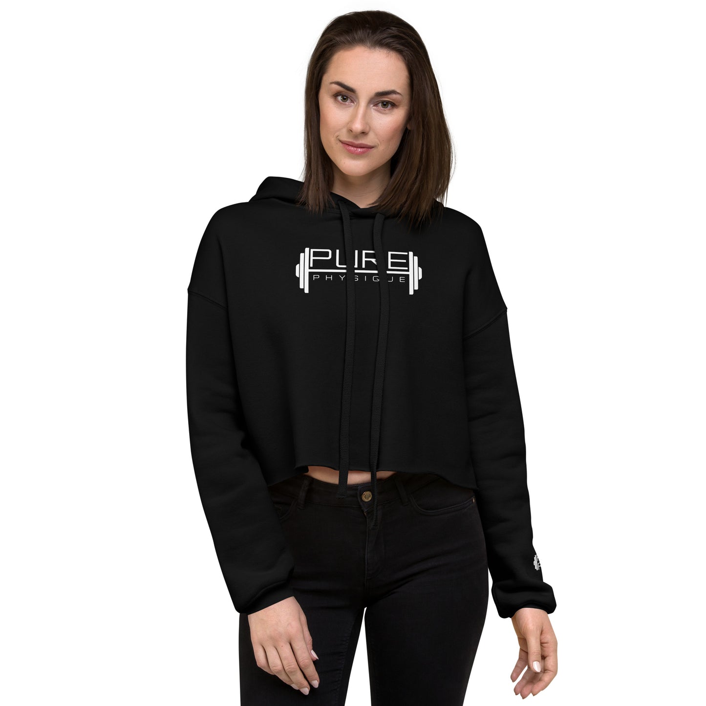 "PURE PHYSIQUE" Crop Hoodie